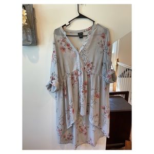 Torrid - Lexie Gray Chiffon Babydoll Tunic 0